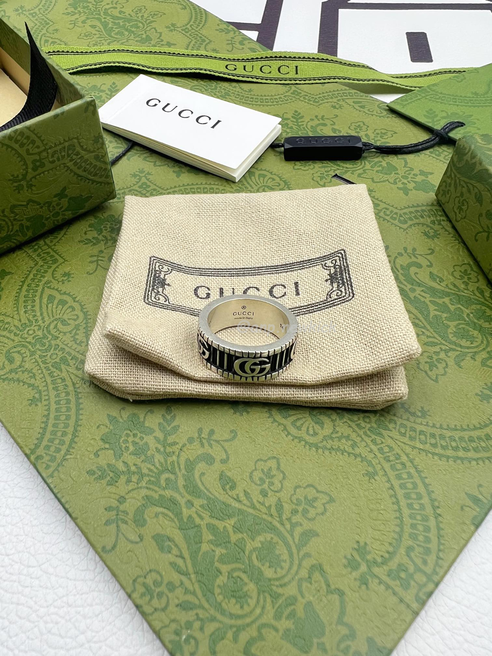 Gucci With Double G Ring Silver In 925 Sterling Silver (5) - www.newkick.vip